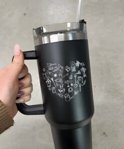 personalized 40 oz laser engraved gardening tumbler custom botanical design unique christmas halloween gift plant lover birthday cup 00xy6