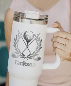 personalized 40 oz laser engraved golf tumbler custom golfer design unique christmas halloween gift sports enthusiast cup 32pav