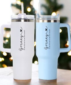 personalized 40 oz laser engraved grandma tumbler custom kids names design unique christmas halloween gift nana mimi cup ydzbm