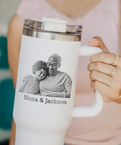 personalized 40 oz laser engraved grandma tumbler custom photo design unique christmas halloween gift grandmother appreciation cup aerc4