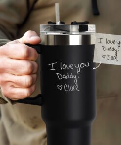 personalized 40 oz laser engraved handwriting tumbler custom message for him unique christmas halloween gift anniversary cup natek