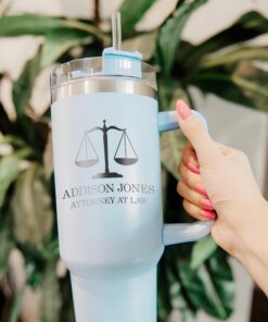 personalized 40 oz laser engraved lawyer tumbler custom attorney design unique christmas halloween gift paralegal graduation cup nosbg