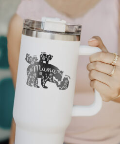 personalized 40 oz laser engraved mama bear tumbler custom kids names design unique christmas halloween gift mothers day cup bjpwc