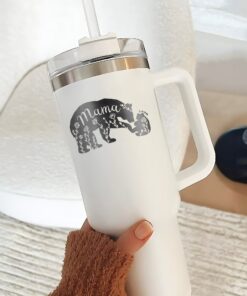 personalized 40 oz laser engraved mama bear tumbler custom mothers day gift unique christmas halloween present new mom 2024 cup nds6h