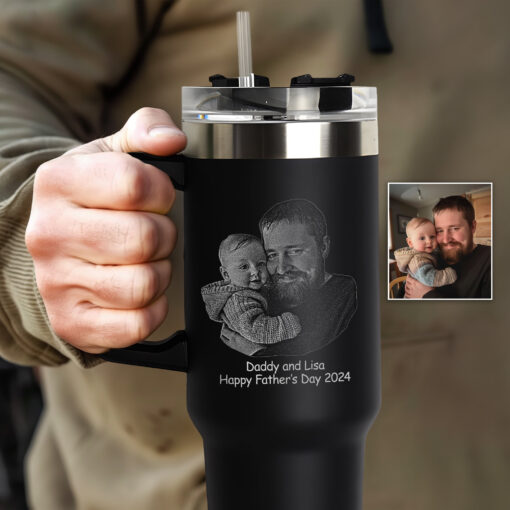 personalized 40 oz laser engraved new dad tumbler custom 1st fathers day gift unique christmas halloween present baby announcement cup icdzw