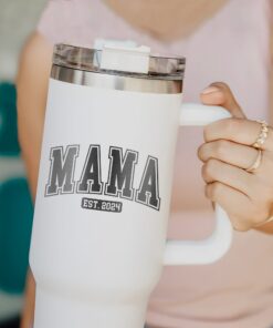 personalized 40 oz laser engraved new mom tumbler custom est 2024 design unique christmas halloween gift pregnancy reveal cup bzqnj