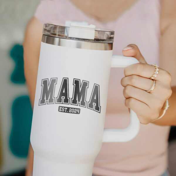 personalized 40 oz laser engraved new mom tumbler custom est 2024 design unique christmas halloween gift pregnancy reveal cup bzqnj