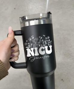 personalized 40 oz laser engraved nicu nurse tumbler custom baby design unique christmas halloween gift pediatric nurse cup qdtv7