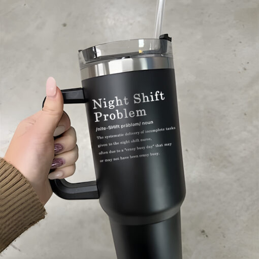 personalized 40 oz laser engraved night shift nurse tumbler custom ld er icu design unique christmas halloween gift rn appreciation cup nhjri