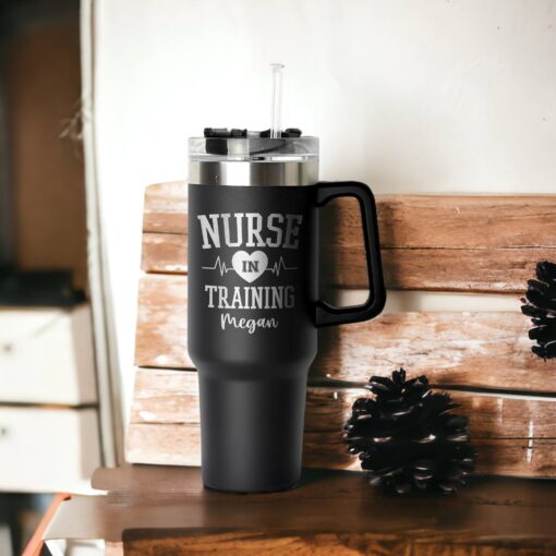 personalized 40 oz laser engraved nursing student tumbler custom rn in training gift unique christmas halloween present nurse appreciation pitni