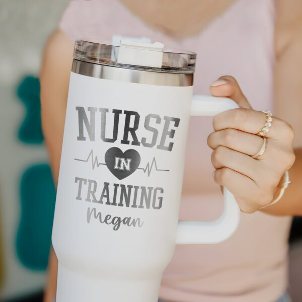 personalized 40 oz laser engraved nursing student tumbler custom rn in training gift unique christmas halloween present nurse appreciation wd9hc