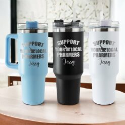 personalized 40 oz laser engraved pharmacist tumbler custom nurse gift for women unique christmas halloween present keeps drinks hot cold lkik5