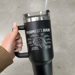 personalized 40 oz laser engraved pharmacist tumbler custom pa brain design unique christmas halloween gift nurse appreciation cup 2pr7z