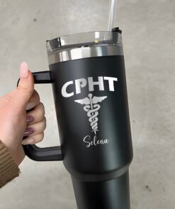 personalized 40 oz laser engraved pharmacy tech tumbler custom pharmd rph design unique christmas halloween gift pharmacy week cup kgyii