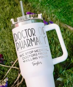 personalized 40 oz laser engraved pharmd tumbler custom graduation design unique christmas halloween gift pharmacist appreciation nxjrm