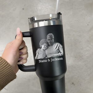 personalized 40 oz laser engraved photo tumbler custom family design unique christmas halloween gift grandparents cup 0eexs