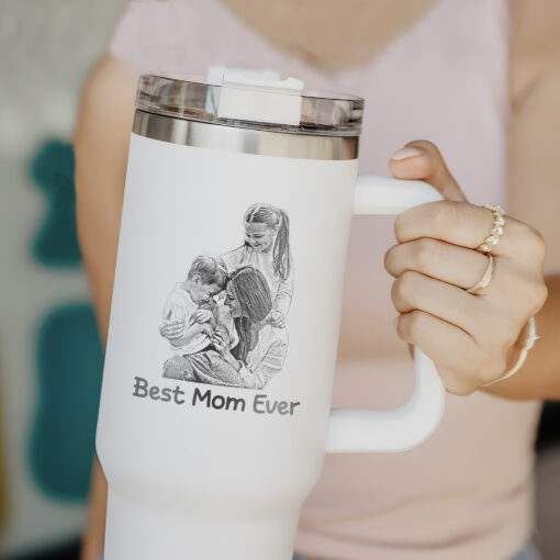 personalized 40 oz laser engraved photo tumbler custom family design unique christmas halloween gift grandparents cup dy8lp