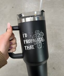 personalized 40 oz laser engraved plant lover tumbler custom propagation design unique christmas halloween gift gardener cup gyhl0