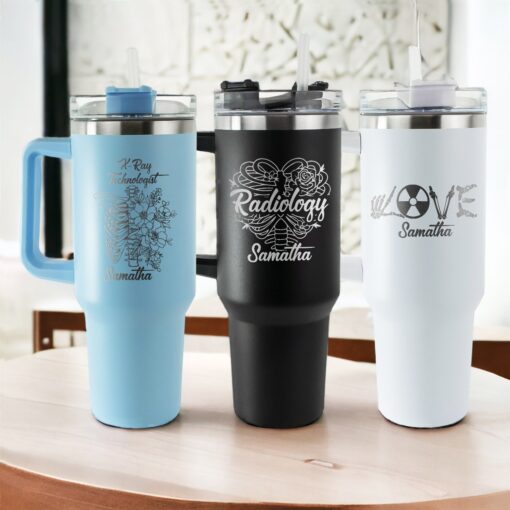 personalized 40 oz laser engraved radiology tech tumbler custom x ray design unique christmas halloween gift rad tech week cup ausbs