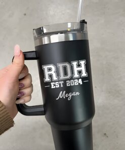 personalized 40 oz laser engraved rdh dental tumbler custom hygienist design unique christmas halloween gift dental grad cup 0cf4q