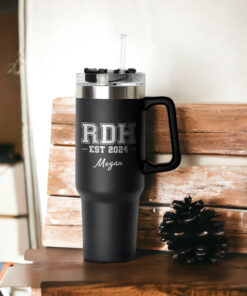 personalized 40 oz laser engraved rdh dental tumbler custom hygienist design unique christmas halloween gift dental grad cup 63gpl