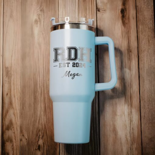 personalized 40 oz laser engraved rdh dental tumbler custom hygienist design unique christmas halloween gift dental grad cup scikj