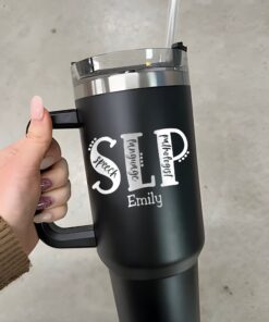 personalized 40 oz laser engraved speech therapist tumbler custom slp design unique christmas halloween gift pathologist grad cup eda17