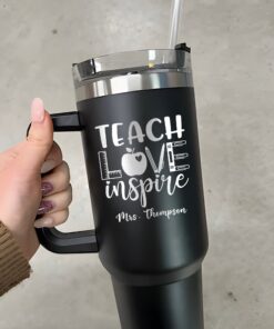 personalized 40 oz laser engraved teacher tumbler custom best teacher ever design unique christmas halloween gift appreciation cup sbjl1