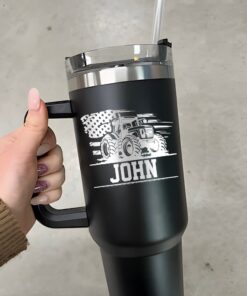 personalized 40 oz laser engraved tractor tumbler custom farmer design unique christmas halloween gift farm life cup eihxh