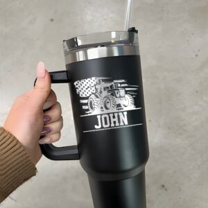 personalized 40 oz laser engraved tractor tumbler custom farmer design unique christmas halloween gift farm life cup eihxh