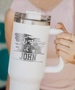 personalized 40 oz laser engraved tractor tumbler custom farmer design unique christmas halloween gift farm life cup gsogi