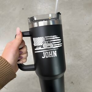 personalized 40 oz laser engraved tractor tumbler custom farmer design unique christmas halloween gift farm life cup vh3im