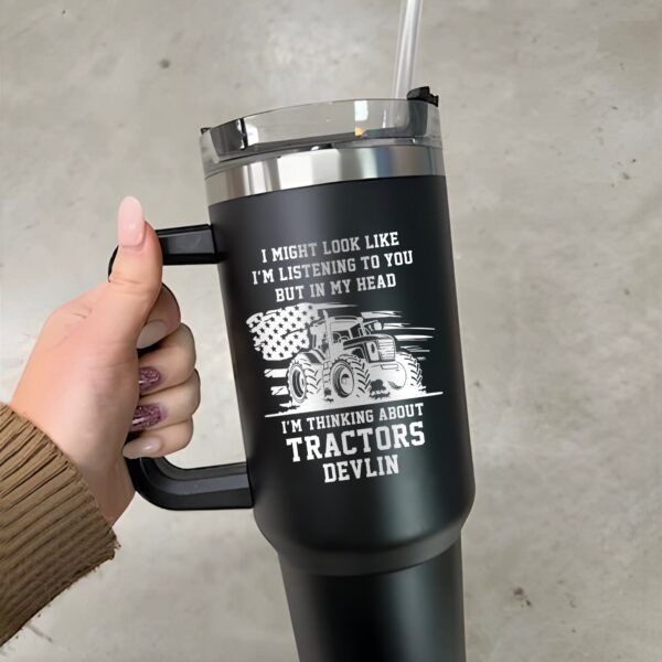 personalized 40 oz laser engraved tractor tumbler custom farmer gift unique christmas halloween present tractor driver cup 03dmv