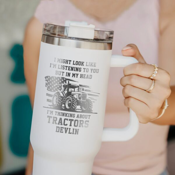 personalized 40 oz laser engraved tractor tumbler custom farmer gift unique christmas halloween present tractor driver cup btdvb