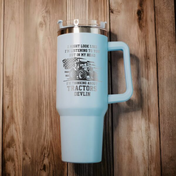 personalized 40 oz laser engraved tractor tumbler custom farmer gift unique christmas halloween present tractor driver cup pv9ig