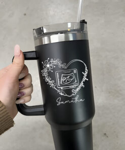 personalized 40 oz laser engraved ultrasound tech tumbler custom sonographer design unique christmas halloween gift medical cup lju4d