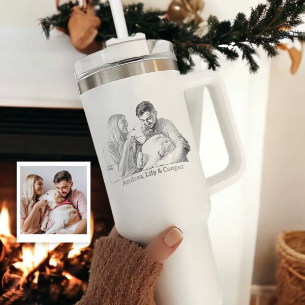 personalized 40 oz laser engraved valentines tumbler custom photo gift unique christmas halloween present girlfriend cup n7qhb