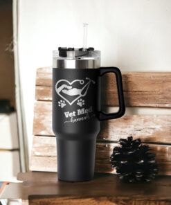 personalized 40 oz laser engraved vet assistant tumbler custom veterinary design unique christmas halloween gift vet tech week cup u1kxr