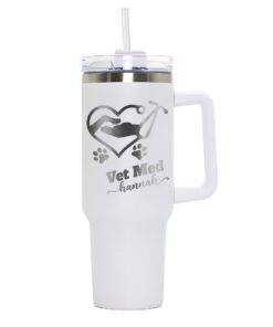 personalized 40 oz laser engraved vet tech tumbler custom veterinarian design unique christmas halloween gift animal lover cup 6wiea