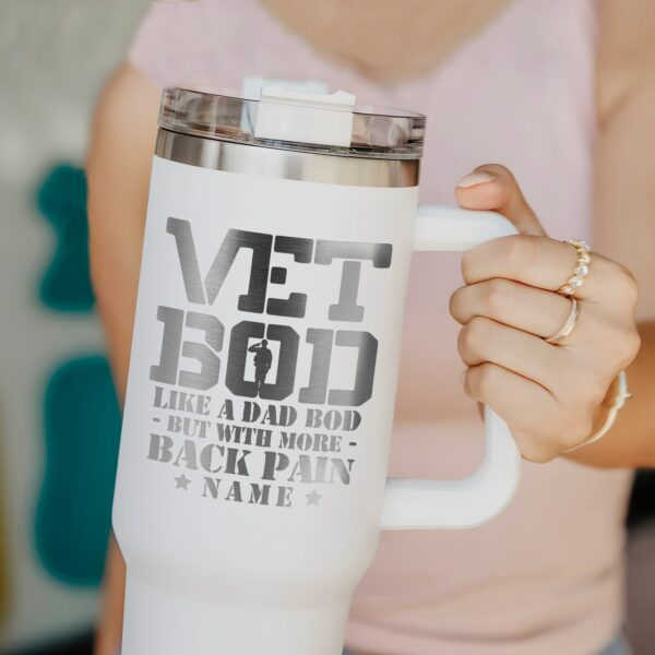 personalized 40 oz laser engraved veteran dad tumbler custom military design unique christmas halloween gift patriotic parent cup l4okz