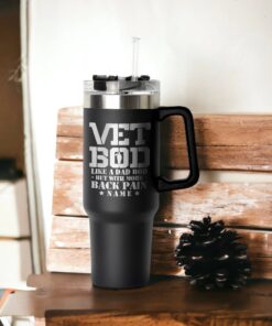 personalized 40 oz laser engraved veteran dad tumbler custom military design unique christmas halloween gift patriotic parent cup me9ud