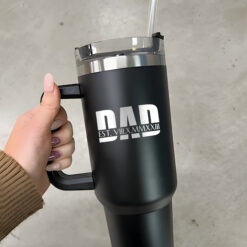 personalized 40 oz new dad tumbler engraved roman numeral design perfect christmas halloween gift insulated keepsake cup 3xanh