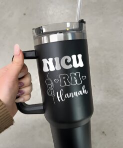 personalized 40 oz nicu nurse tumbler engraved labor delivery gift perfect christmas halloween present insulated medical cup nmwew