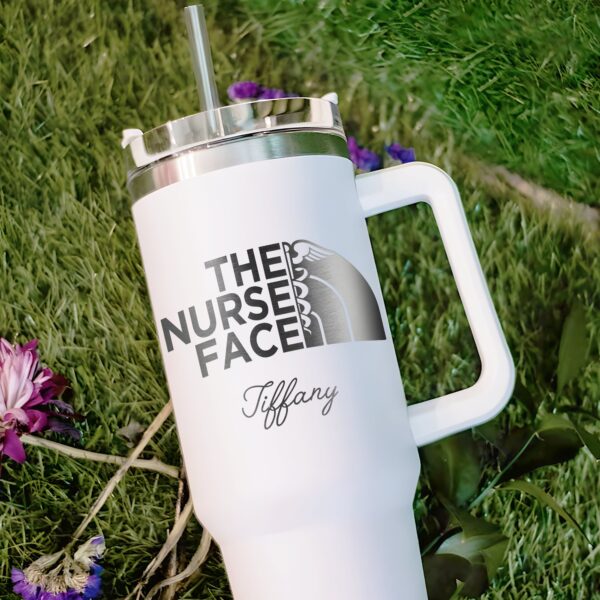 personalized 40 oz nurse face tumbler engraved student rn gift perfect christmas halloween present insulated medical cup 7bk1t