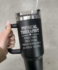 personalized 40 oz physical therapist tumbler engraved dpt pta gift unique christmas halloween present hot cold therapy cup 6bjew