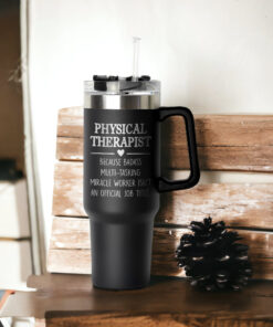 personalized 40 oz physical therapist tumbler engraved dpt pta gift unique christmas halloween present hot cold therapy cup g9jcd