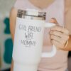 personalized 40 oz pregnant wife tumbler engraved new mom gift perfect for christmas halloween insulated baby shower cup zaxqt