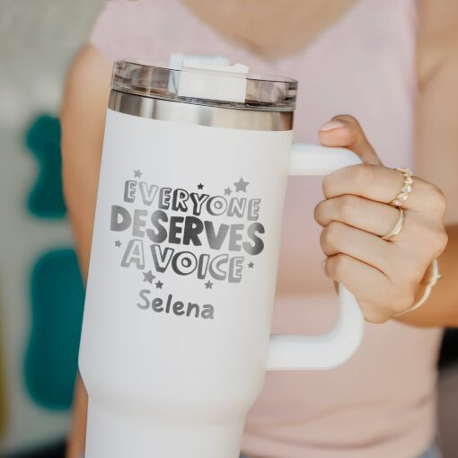 personalized 40 oz speech language pathologist tumbler custom slp design unique christmas halloween gift therapy appreciation cup