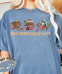 Christmas Baby Pygmy Hippopotamus Moo Deng Comfort Colors (2)