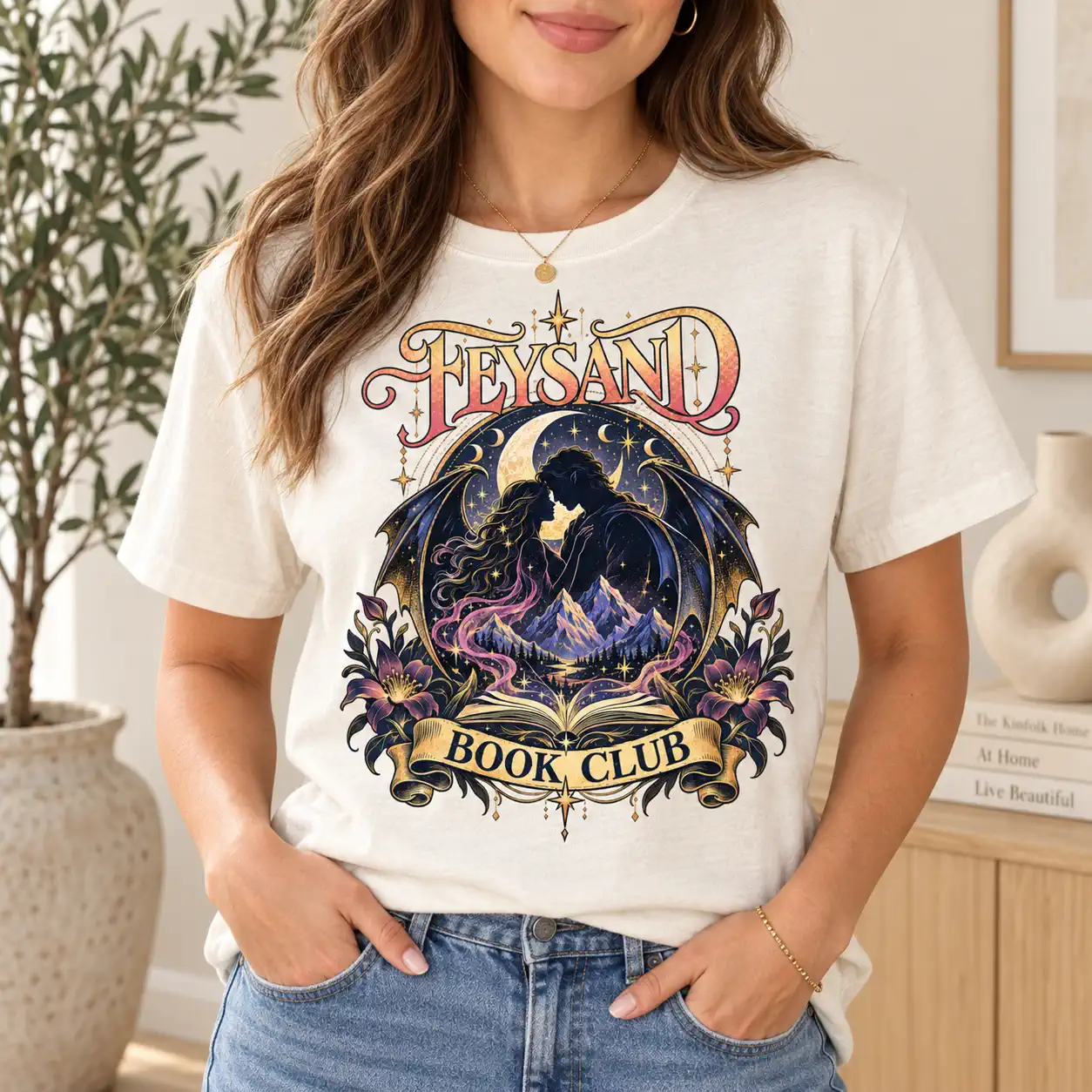 Starlight Book Club Couple Vintage Tee 5 gooberch Feysand Book Club